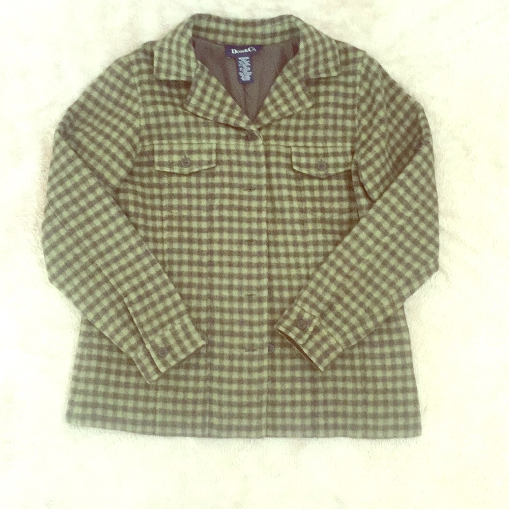 Green wool Button-up jacket